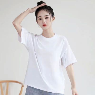 高档短袖t恤女宽松休闲2025夏季新款显瘦百搭洋气女士t恤短袖上衣